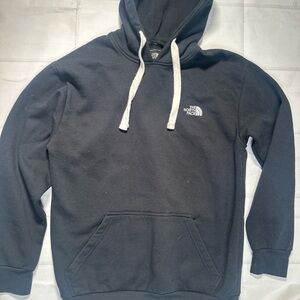 The North Face Men Hoodie L Black Fleece Embroidered Logo Heavyweight